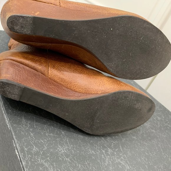 COPY - Steve Madden Intyce Cognac Wedge Boots Size 5 - Picture 2 of 4